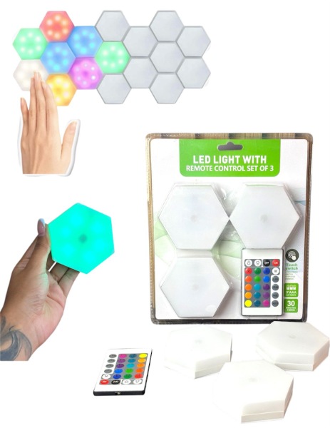 TRIO LÁMPARAS HEXAGONAL 1509
