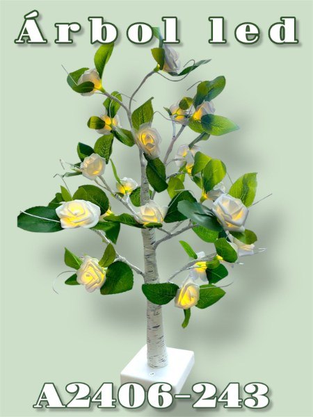 ARBUSTO DECORATIVO CON LUCES LED A2406-243
