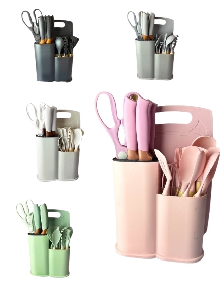 SET DE UTENCILIOS DE COCINA + CUCHILLOS A2503-1101