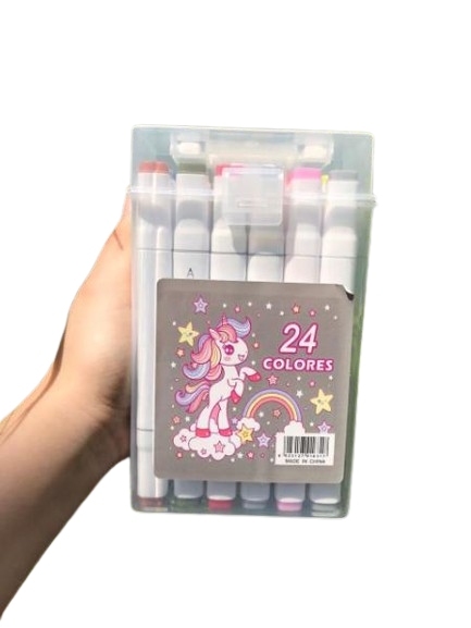 MARCADORES EN CAJA ACRÍLICA A2406-722 (24 pcs)