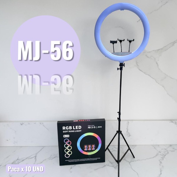 ARO DE LUZ 56CM RGB MJ-56