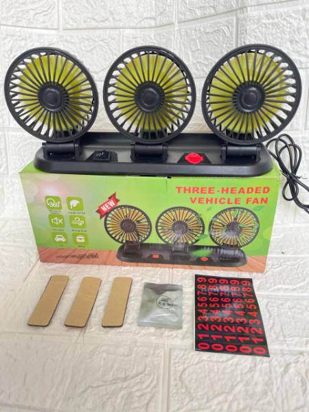 VENTILADOR TRIPLE PARA CARRO V-1151