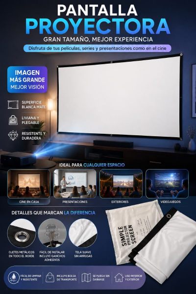 TELA PARA PROYECTOR 72 INCH V-498