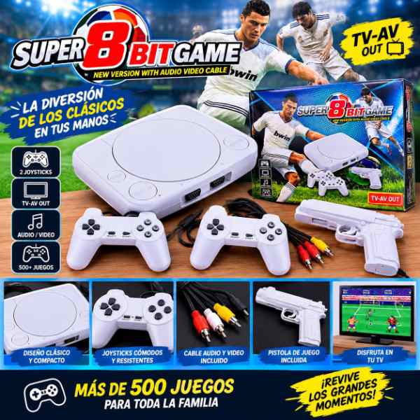 CONSOLA RETRO SUPER 8 Bit Game-PL
