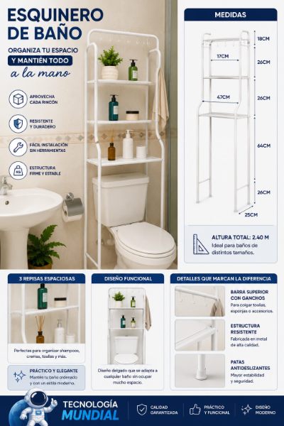 ORGANIZADOR DE BAÑO 8823